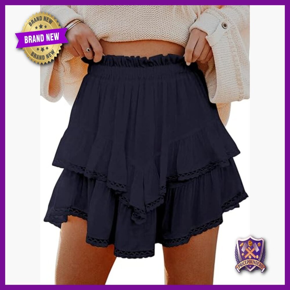High Waist Skorts with Ruffle Tiered Design for Active Wear